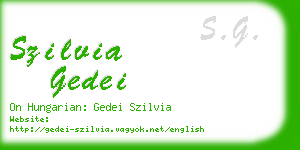 szilvia gedei business card